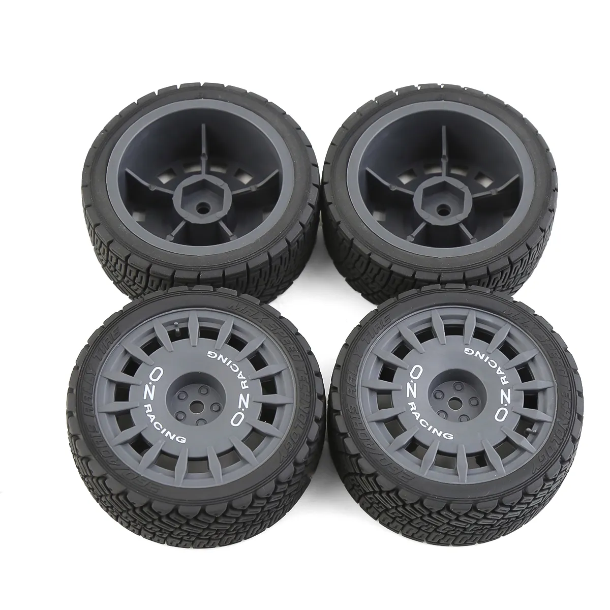 RC Car Tires Set - On-Road Rubber Wheel Tyre for 1/10 1/12 1