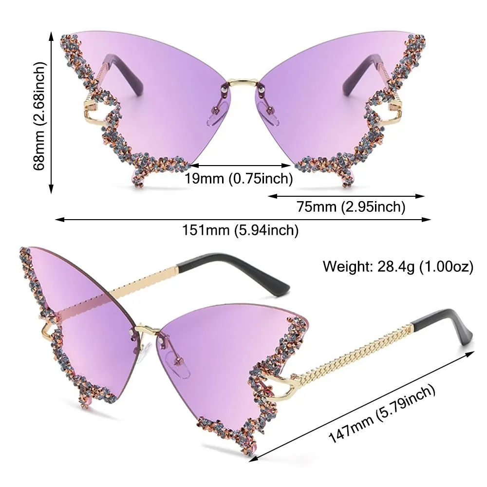 Purple butterfly sunglasses sales