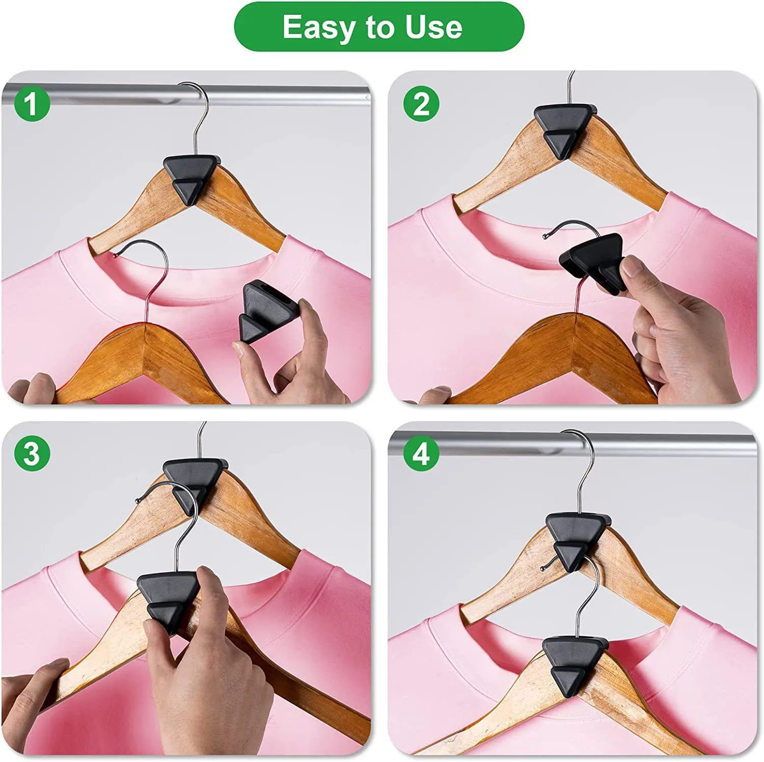 Wardrobe Clips Space Saving Closet Clips For Hangers Set Of 12 Triangle Extender Clips ...