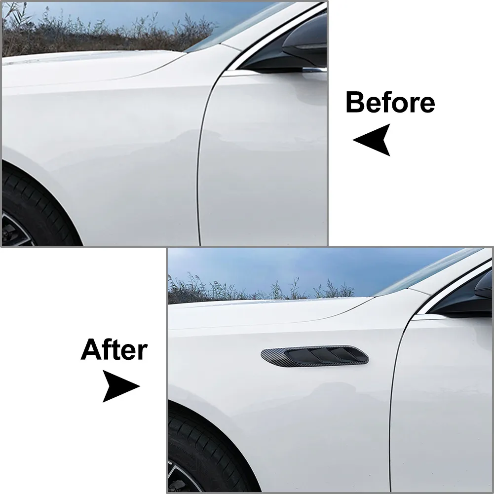KIMISS Mistlamp Mesh Cover Trims, 206 885 2902 voor C-Klasse W206 AMG Line 2022 op Gloss Black Front Bumper Mist Grille Ari Vent Cover Trims