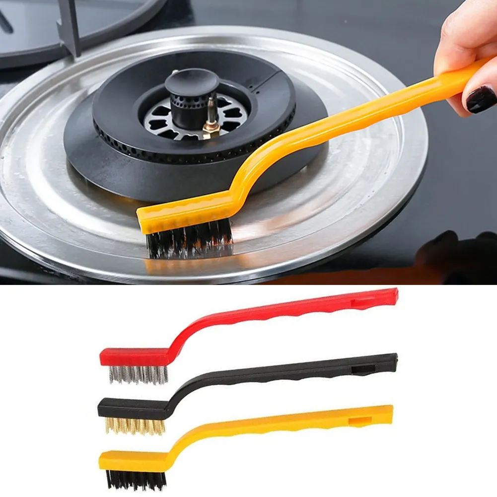 6 Pack Wire Brush Set 7in Brass Steel Nylon Brushes Rust Paint Metal