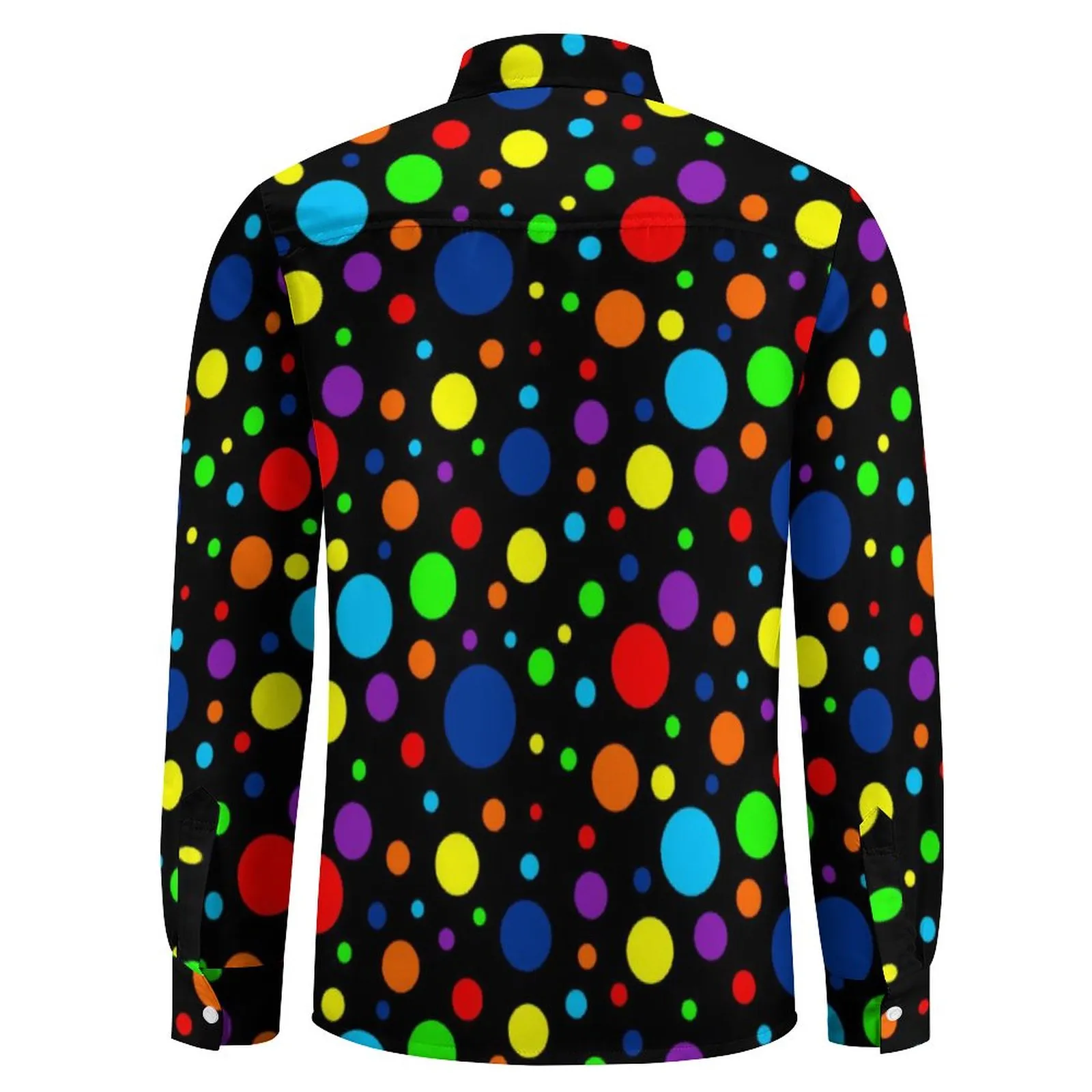multi colored polka dot blouse