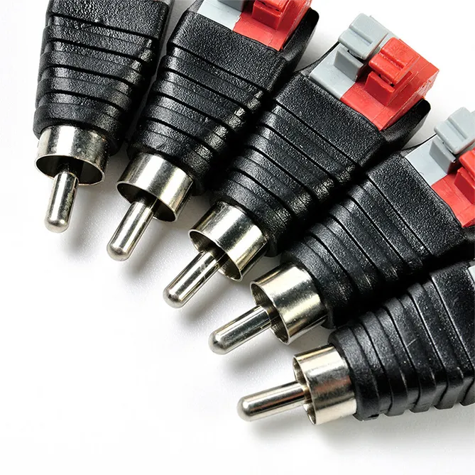 50pcs Phono Speaker Wire To Male RCA Connector Adapters - Jack Plug For Audio/Video/LED 9 thumbnail image