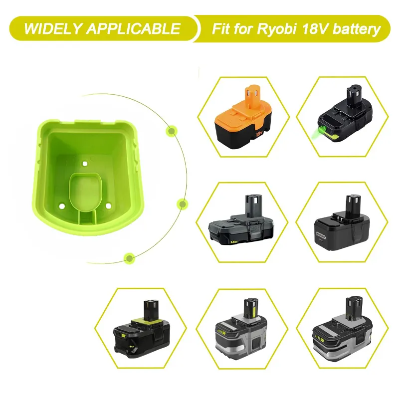 Ryobi 40V Battery Holder Wall Mount - Organizes 3 Batteries, Includes Screws & Anchors - View #6