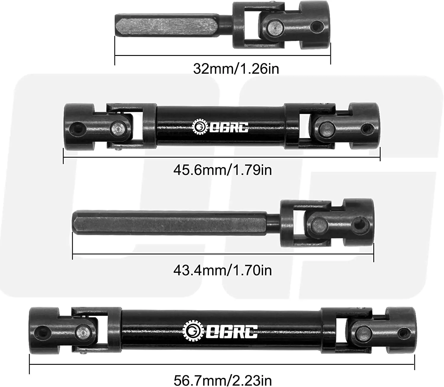 2本 DHgate.com:2Pcs Steel Center Drive Shaft for Axial SCX24 C10