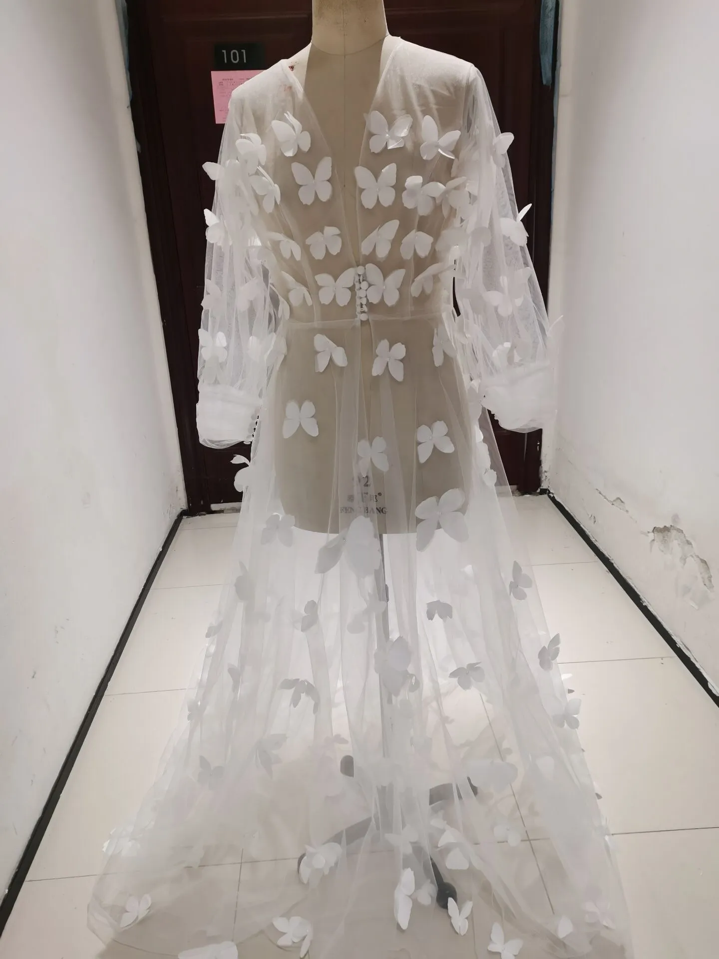 Long tulle jacket best sale