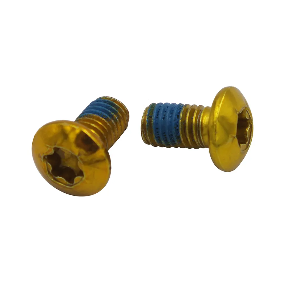 Vis De Rotor Vélo - 24 Boulons Disque Frein M5×9mm - Rouge & Or - Compatible VTT & Freins à Disque