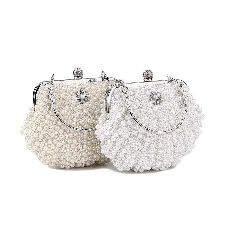 Stylish Pearl White Beaded Clutch Bag For Women Perfect For Parties Weddings And Evening Events White And Black Shoulder Strap Bolsa Feminina From Annides 14.63 DHgate.Com