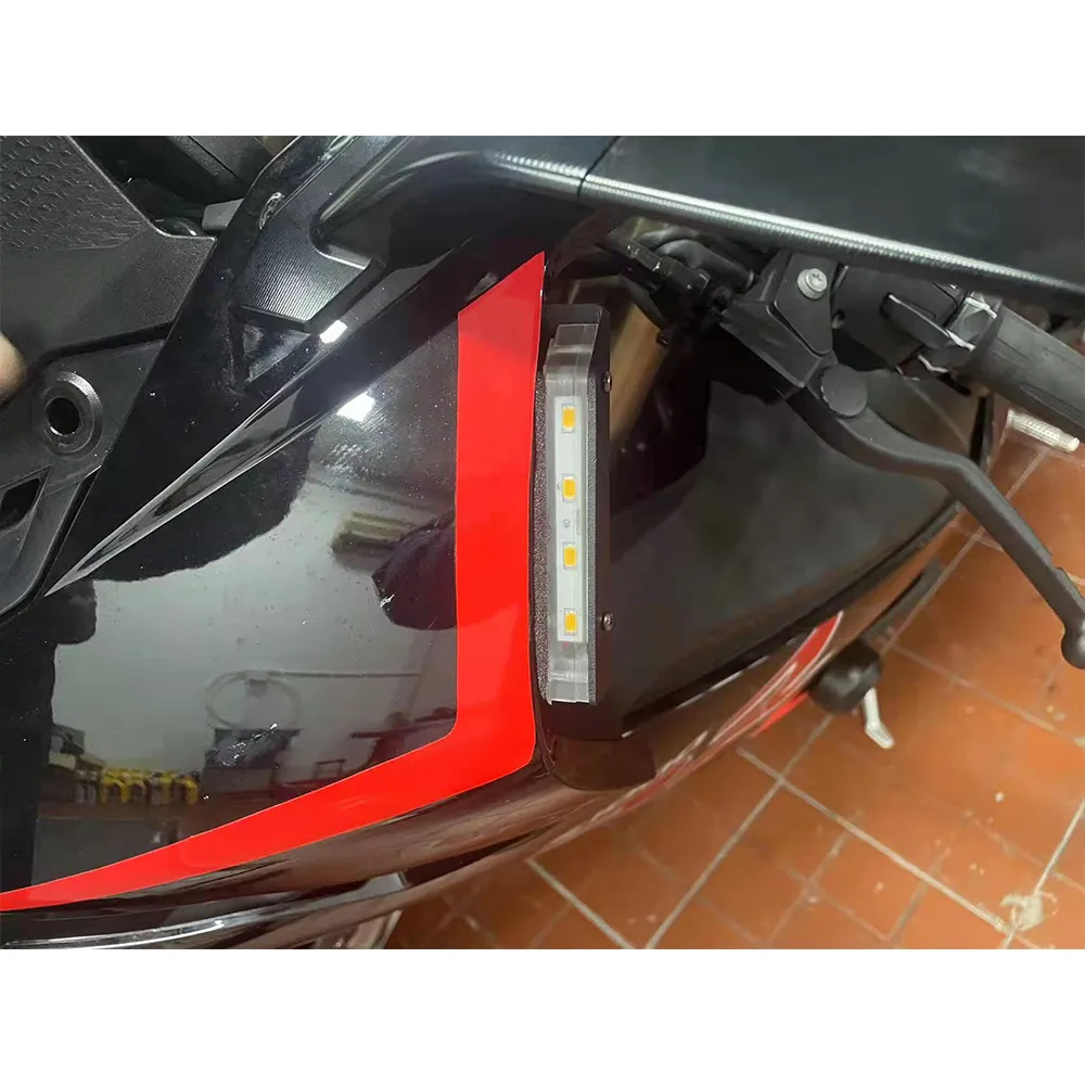 LED Front Flash Amber Turn Signal For BMW S1000RR 2019 2020 2021 2022 Invisible Wing Indicator