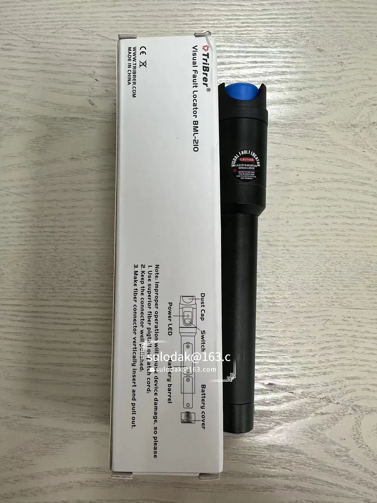 Visual Fault Locator 30km Fiber Optic Cable Tester Meter Red Light VFL