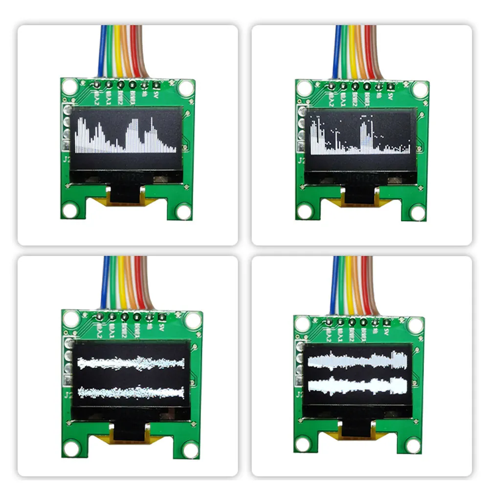 0.96\" OLED Music Spectrum Display - Stereo Audio Level Indicator VU Meter Module