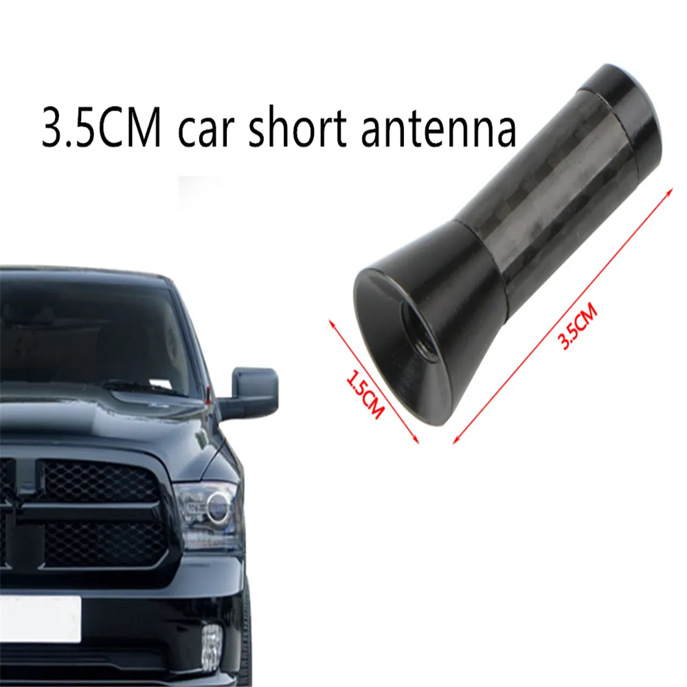 Universal 1.4 Car inches Antenna aerial Carbon Fiber Radio FM Antena Black New