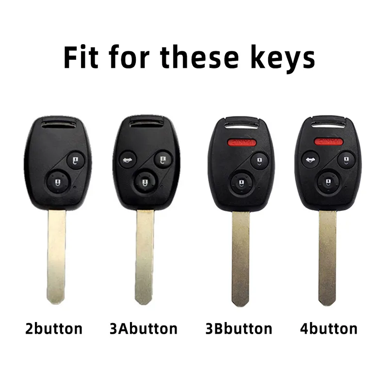 2-Button Key Fob Replacement Shell For Honda Accord Fit CR-V Civic Pilot