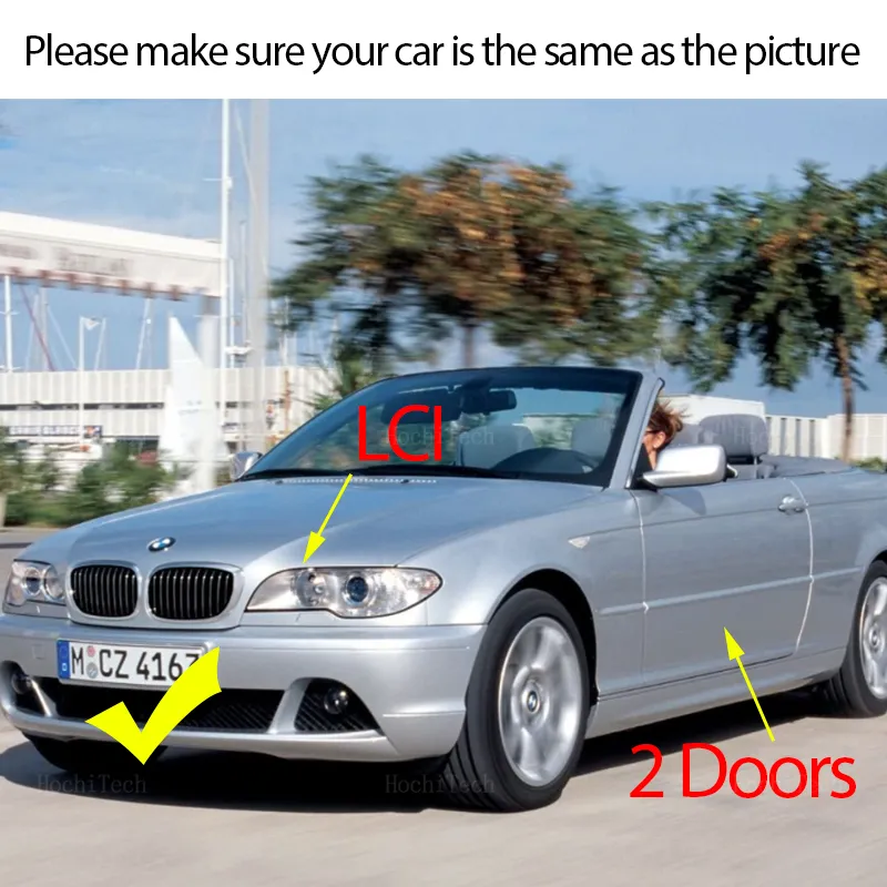 Gloss Black M-Color Front Kidney Grills For BMW E46 Coupe & Cabrio (2003-2006) – AstraDepot
