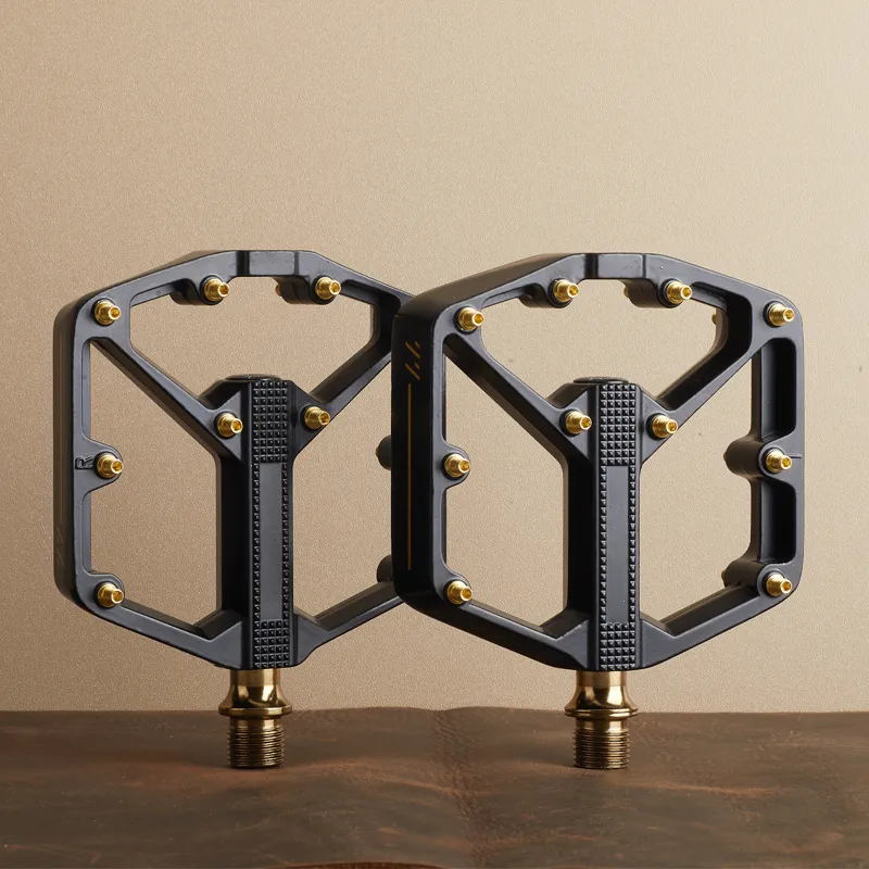Road Bike Platform Pedals Gold Mountain Bike Pedals With Triple