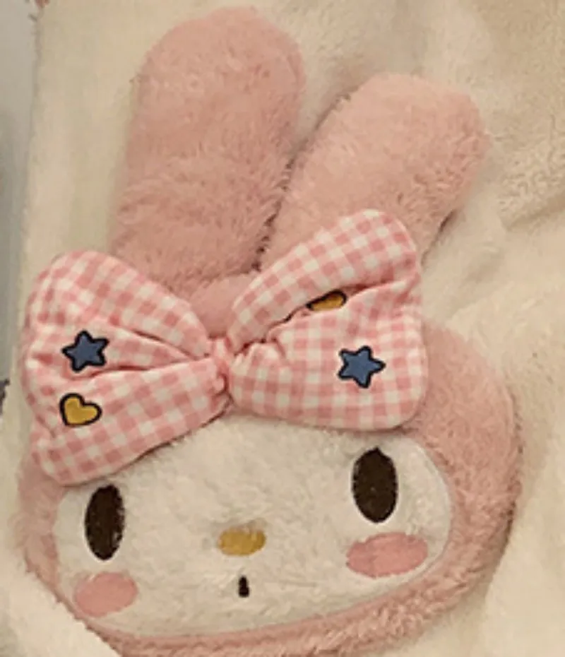 Lady's Winter Thin Pink Rabbit Nightgown Suit: Long-Eared Leisure Wear ...