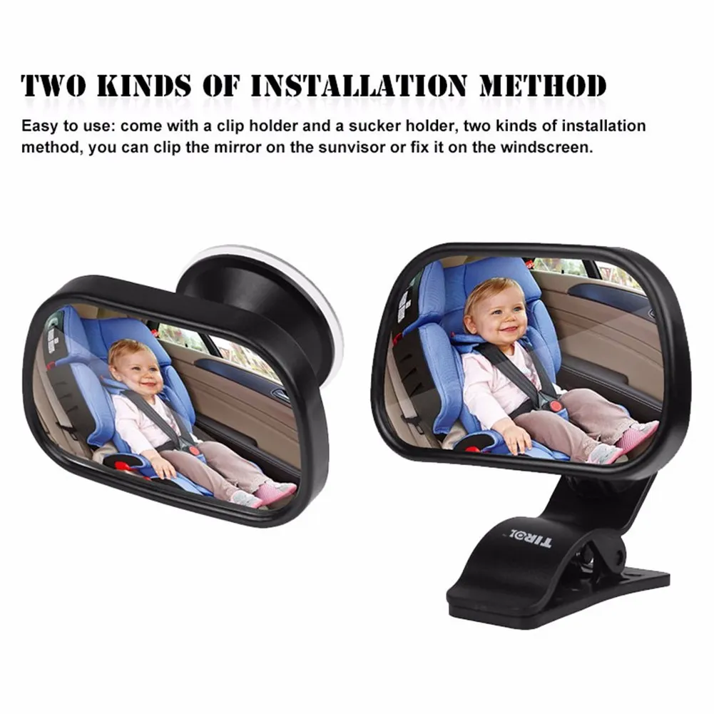 Baby Car Mirror For Back Seat Adjustable Convex Baby Mirror - China