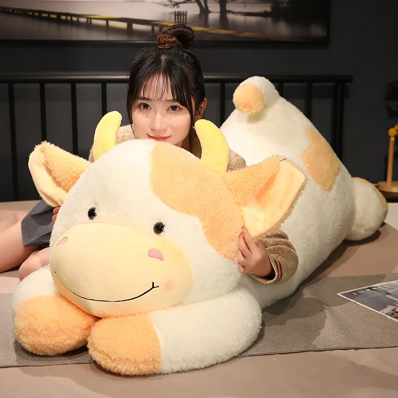 Colorful Cow Plush Throw Plush Pillow 90 110cm Long Strip Planking Cute Animal Toy For Kids Classmates Perfect Birthday Gift From Homepro7 41.53 DHgate.Com