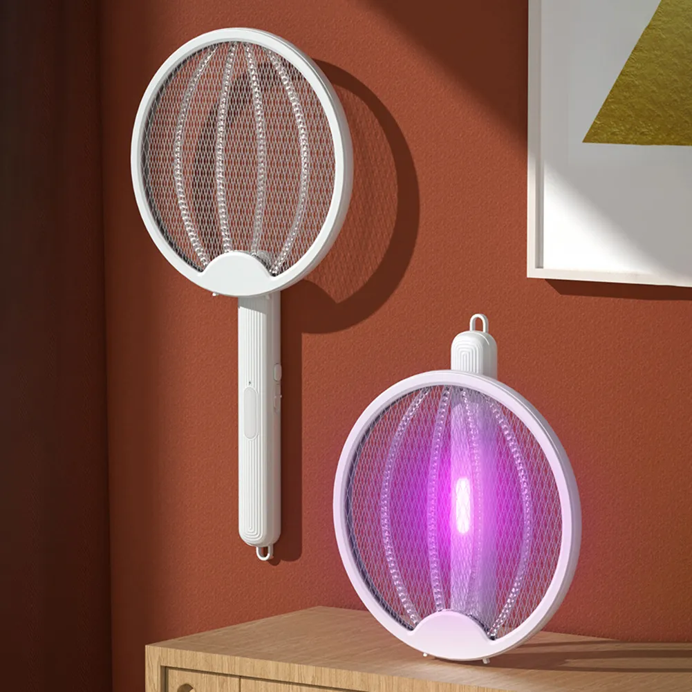 Bug Zapper Racket Cartoon 2024 Foldable Mosquito Swatter Racket, USB Rechargeable Electric Bug ...