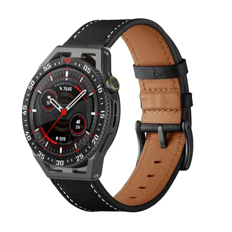 20mm 22mm Leather Watch Band for Huawei Watch GT 3 SE GT 3 GT 2 GT 2e GT 2 Pro Smartwatch Replacement Wrist Strap Bracelet Multiple Colors