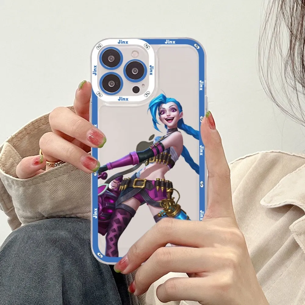 League of Legends Jinx TPU Clear Phone Case for iPhone 15 14 13 12 11 Mini  Pro Max XR XS Full Coverage from Dhgate Cell Phone FM Transmitters - price  30.84