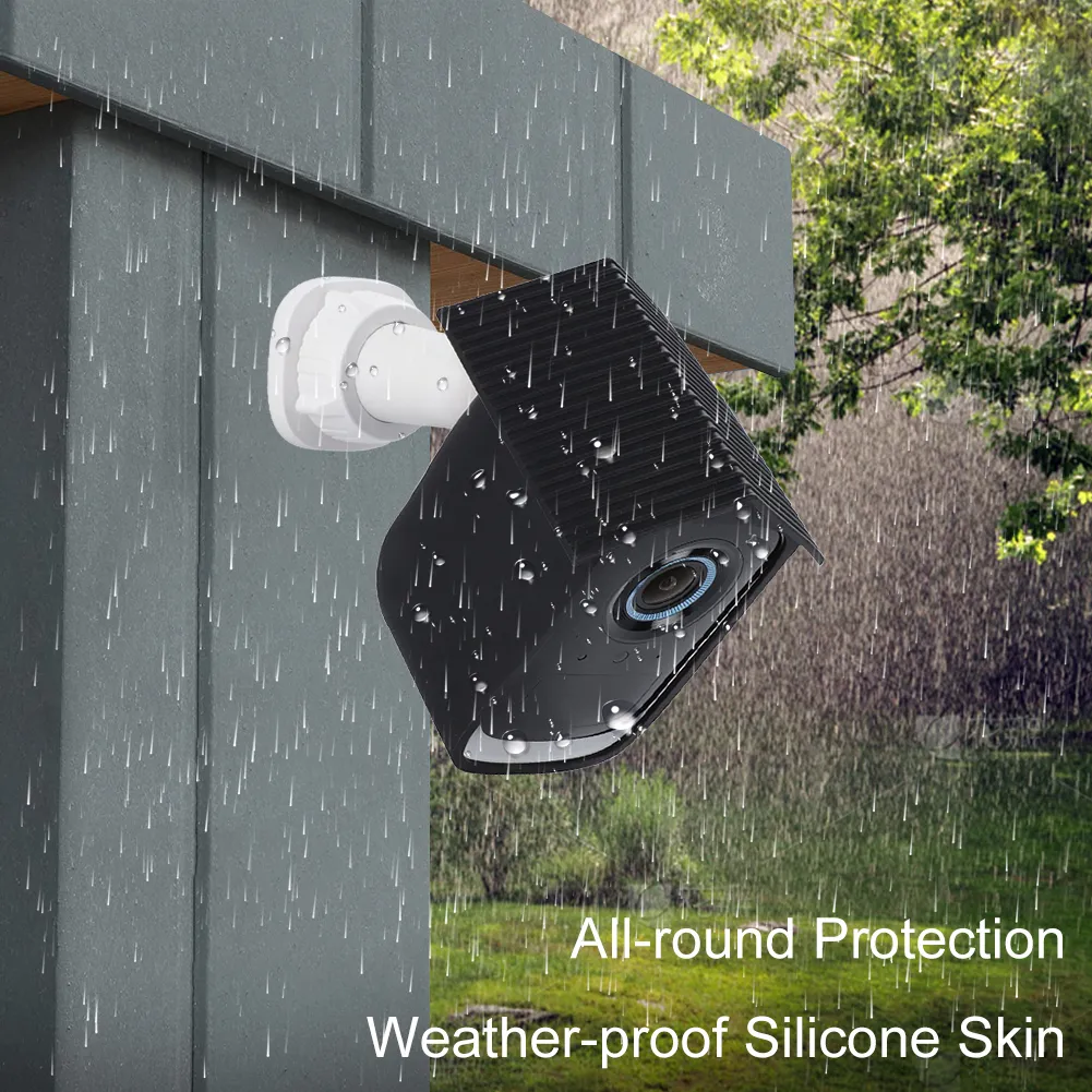 NOLACE 2 Pezzi Silicone Resistente Alle Intemperie per EufyCam 2C / 2C Pro Custodia protettiva in silicone per Eufycam Bianco Impermeabile e Anti-UV