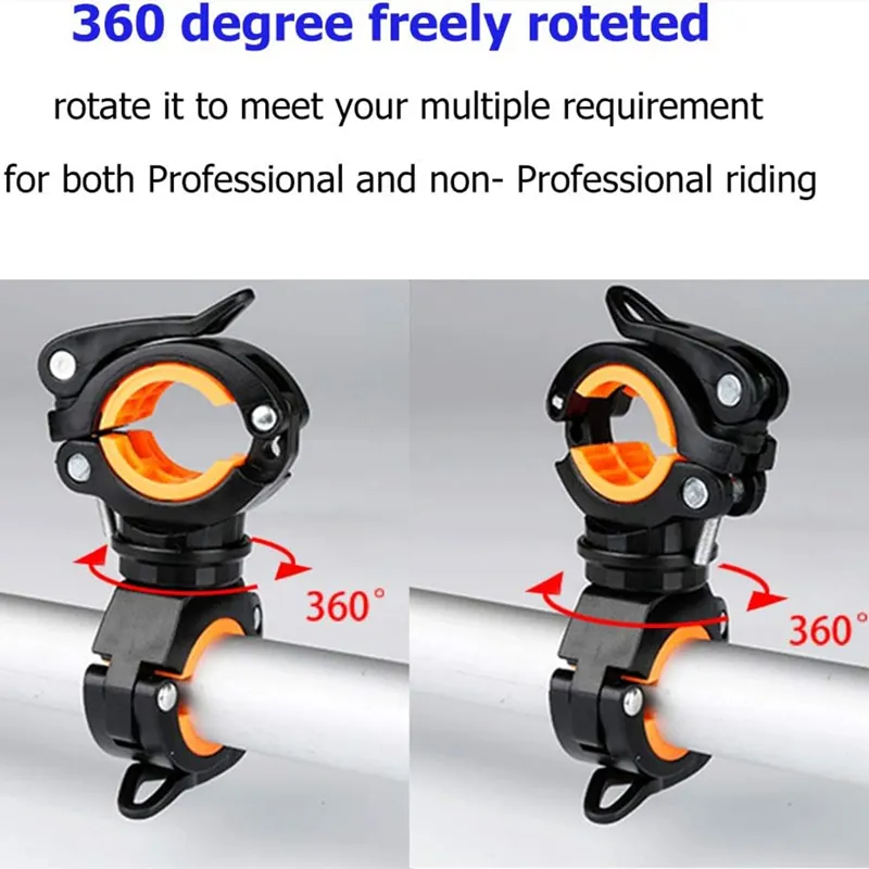 New 360° Rotatable Bicycle Light Bracket Bike Lamp Holder LED