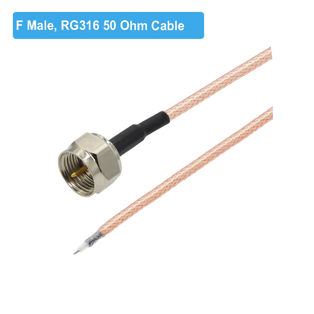 Eonvic RG179 75-Ohm F-Stecker Auf F-Buchse Schottkabel – 0,6m, Koax