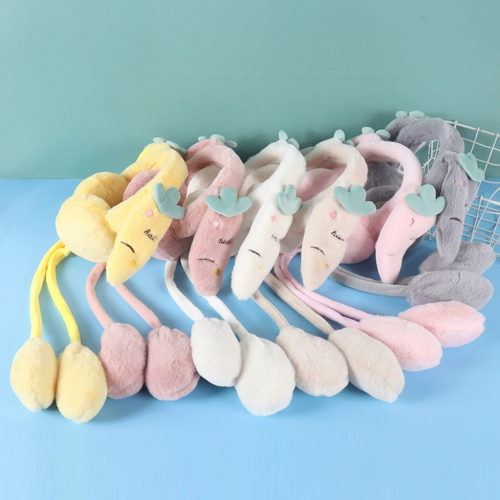 Earmuffs For Women Winter Warm Plush Ear Muffs With Movable Airbag