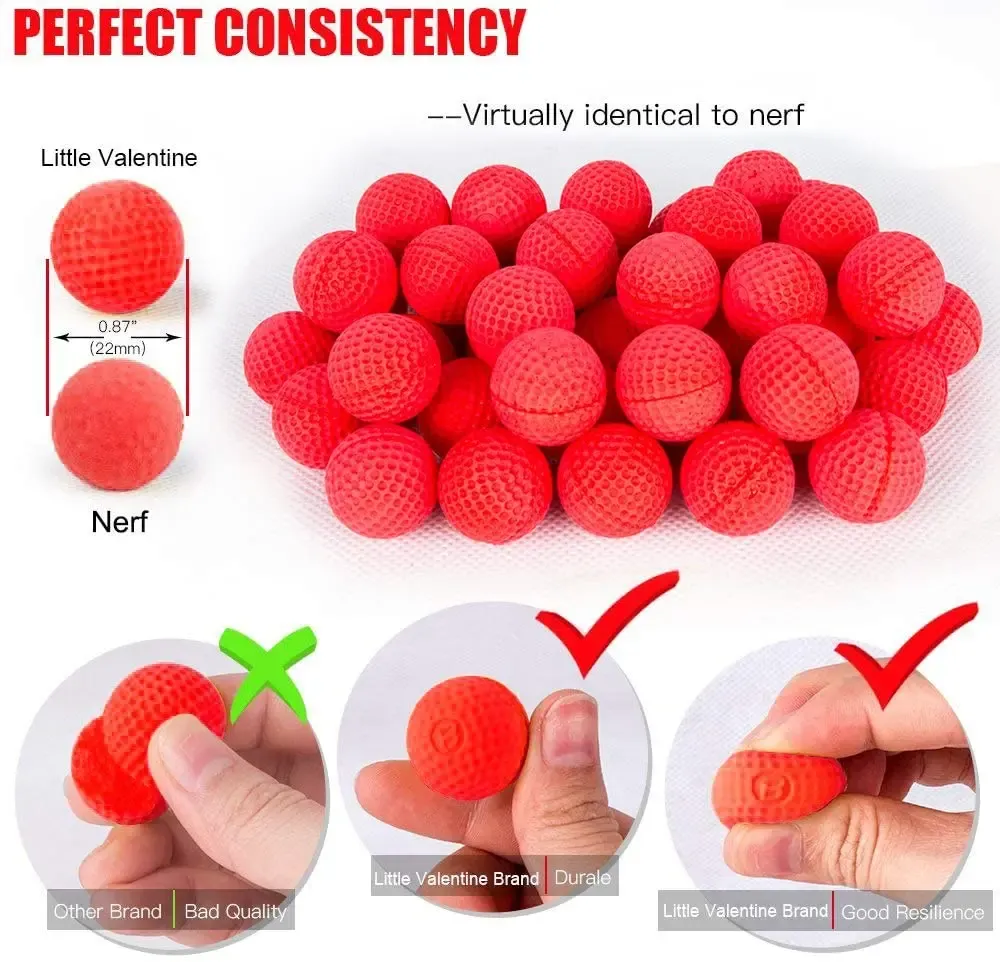 250-Round Rival Refill Darts Foam Bullets Compatible with Nerf Rival  Apollo Zeus Toy Guns - Main Image