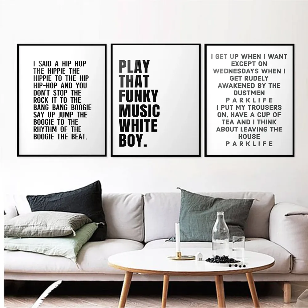 Wholesale David Lyrics Typographic Wall Picture Unframed Canvas Painting For Indie Rock Band Music Black And White Art Concert Poster Bedroom Decor From Homepro178 5.24 DHgate.Com
