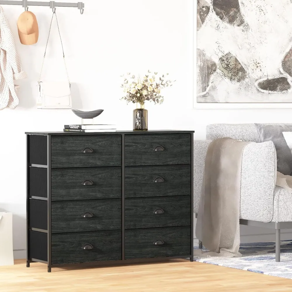 Furnulem TV Dresser Cabinet 40 in Long with 8 Wide Drawers, Black, Minimalist Modern Style from Dhgate Living Room Furniture - price 123.54 Furnulem TV Dresser Cabinet 40 in Long with 8 Wide Drawers, Black, Minimalist Modern Style from Dhgate Living Room Furniture - price 123.54
