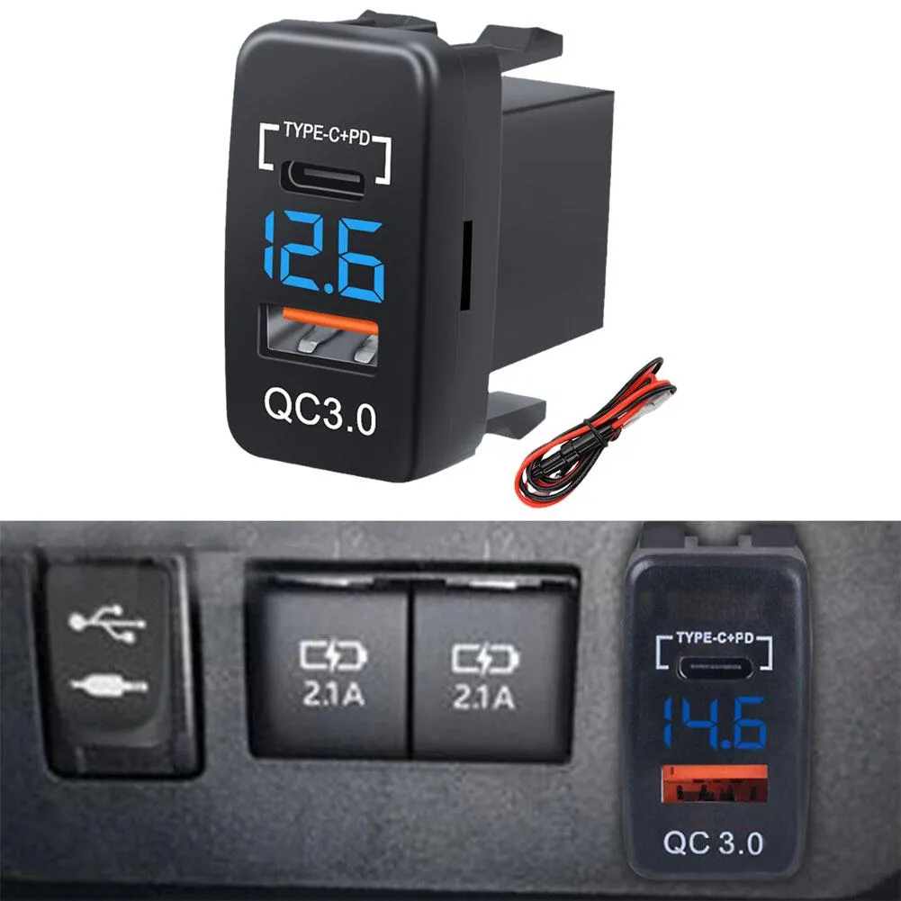 USB Car Cigarette Lighter Socket 12V-24V Dual USB Charger QC3.0 PD for  Toyota Vehicle USB Port from Dhgate Alarm & Security