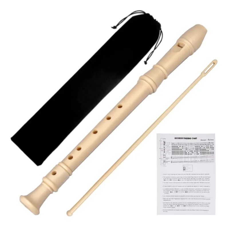 German Treble Walking Stick Flute Soprano Recorder With Cleaning Rod And Storage Bag 6 8 Hole C Key Descant Recorders For Kids From Ddmymaster 12.62 DHgate.Com
