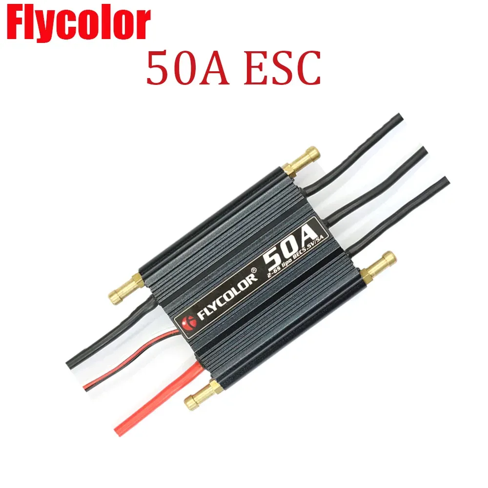 Flycolor Waterproof Brushless ESC For RC Boats - 50A/90A/120A/150A Options - 2-6S LiPo - Built-in BEC - Universal Fit