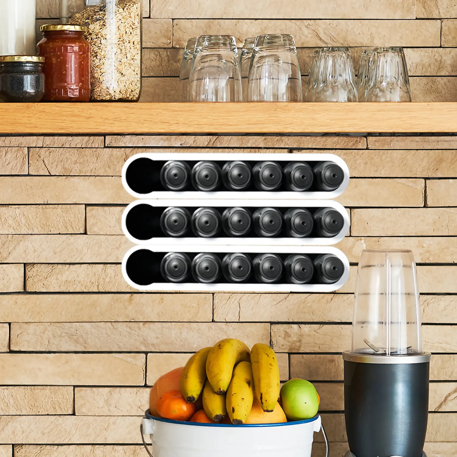 Five Oars Coffee Roasters Capsules Storage Rack For 6 Nespresso Caps Kitchen Cabinet Tile With Pod Holder Support From Homepro7 61 DHgate.Com