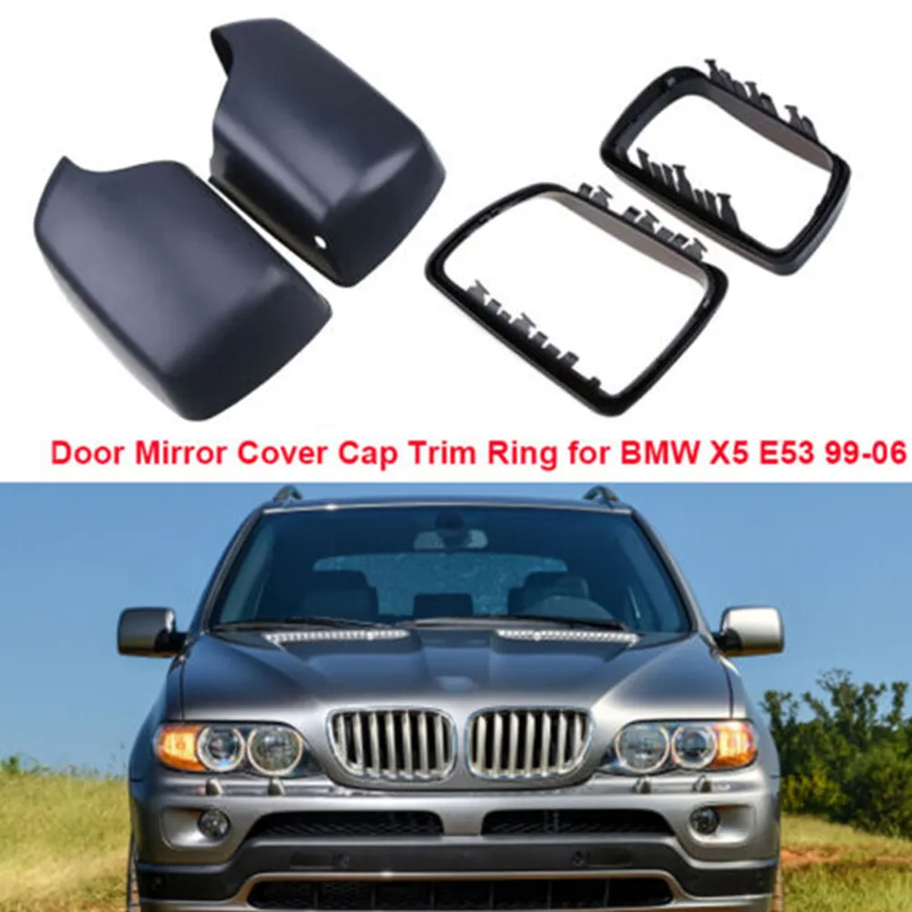 Right Side Mirror Cover Cap With Light Hole – Fits BMW E53 X5 2000-2006 (Primer Finish)