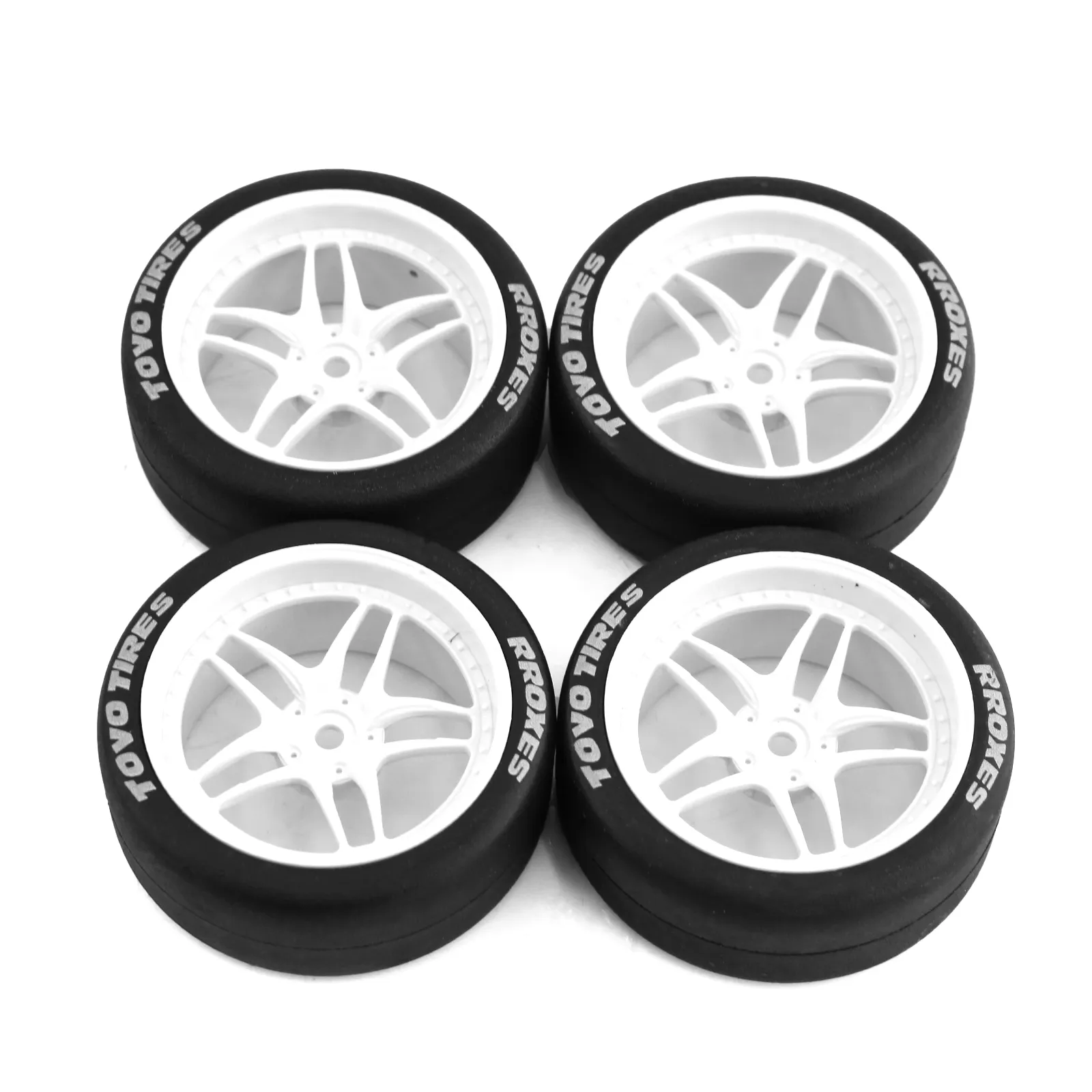 4pcs Rc Hard Pattern Drift Tires Tyre Wheel For Traxxas Hsp Tamiya Hpi 1:10 Rc O - Foto 2