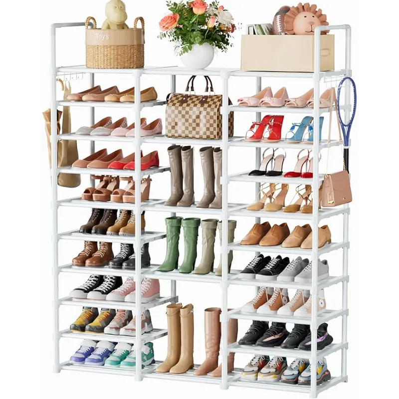 Space Saving Tall Shoe Shelves Vertical Shoe Rack Tall Shoe