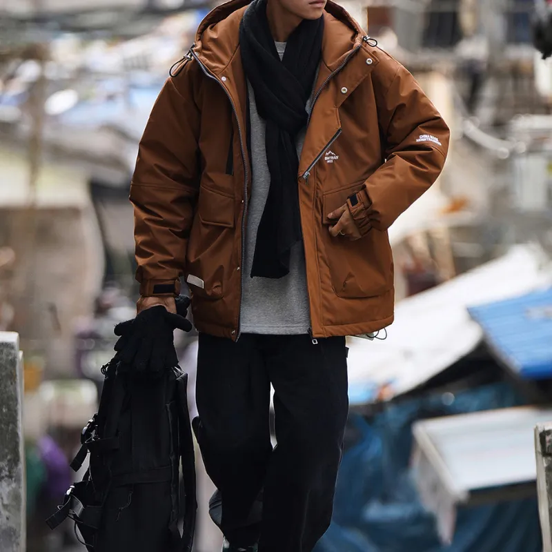 【massnoun】CARGO POCKET OVERSIZED MAXICOAT New Women Black Oversized Quilted Maxi Hooded Duvet Puffer
