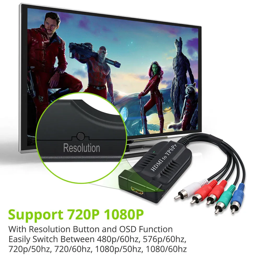 1080P HDMI to RGB Component youtube converter converter