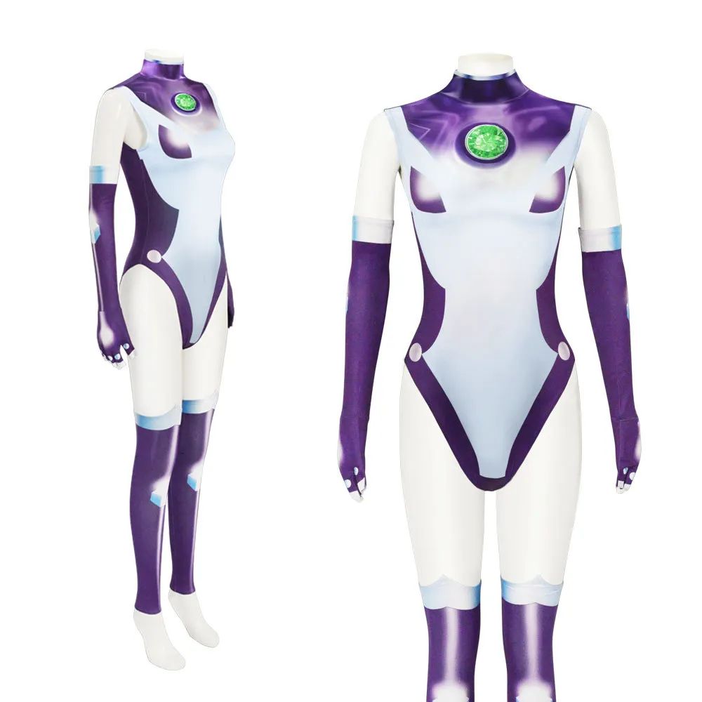 Starfire Cosplay Jumpsuit Adult Teen Titans Koriandr Costume