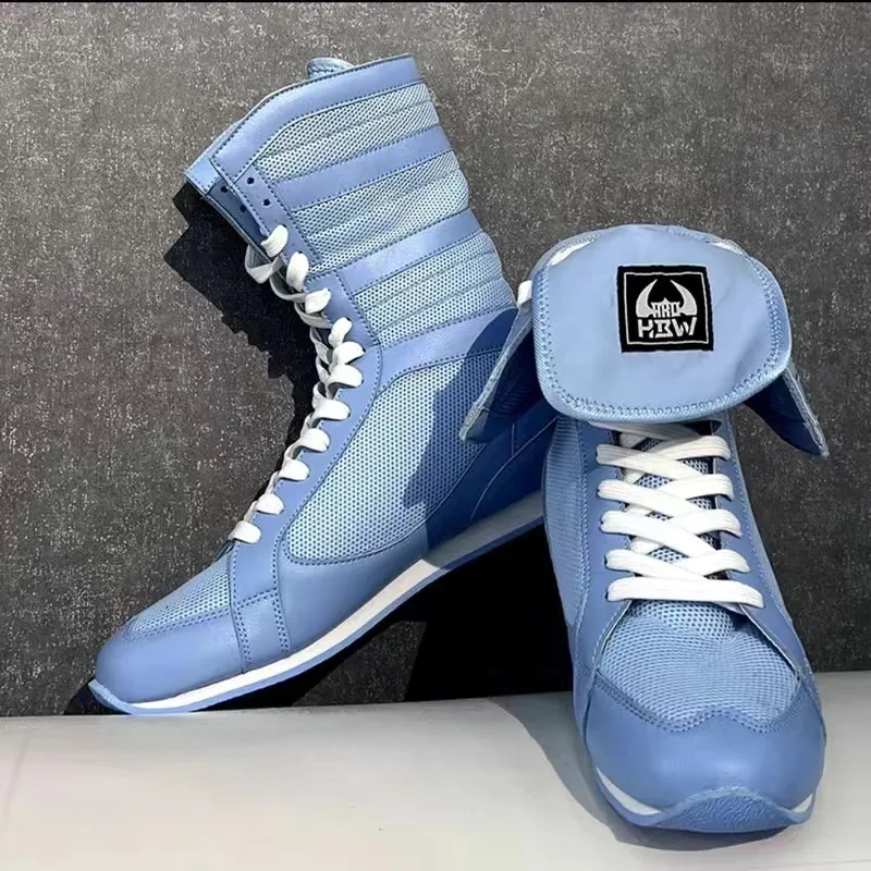 Breathable Unisex Leather Boxing Shoes: Premium Wrestling Boots for Men and  Women