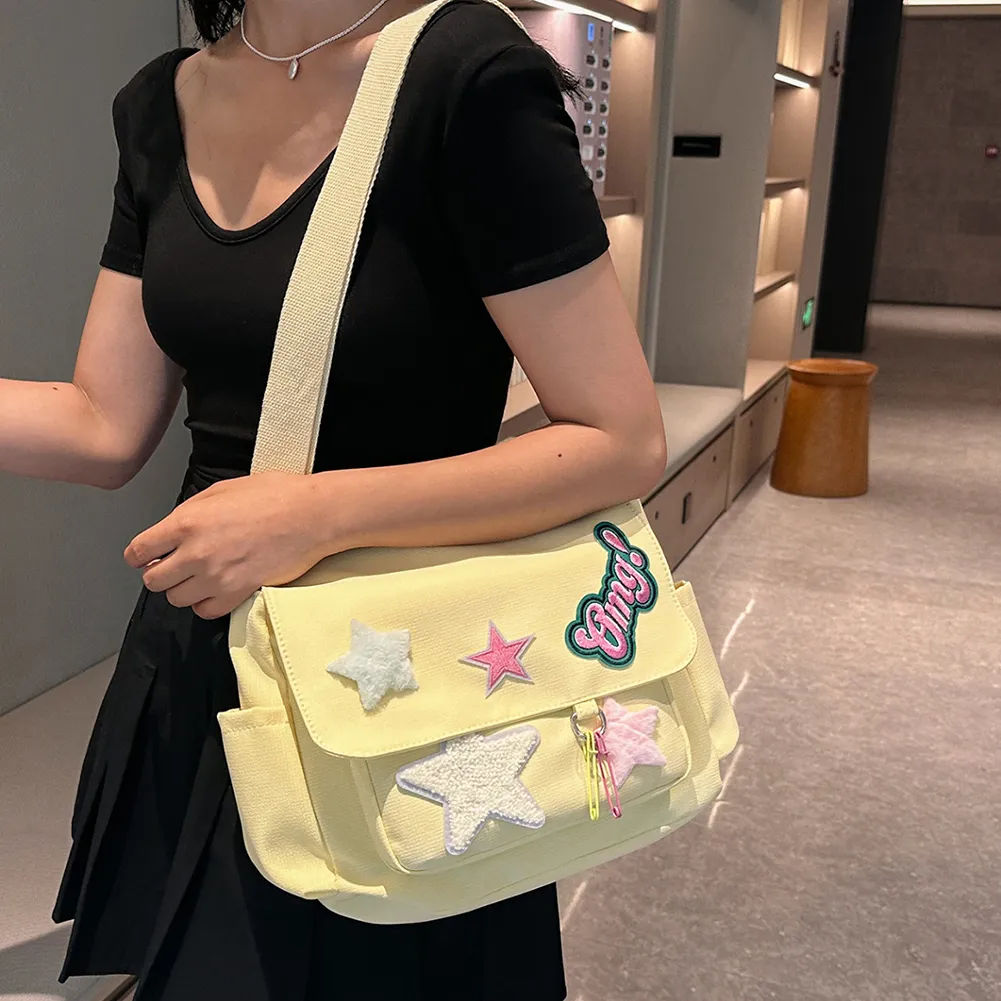 DHgate.com:Kawaii Star Crossbody Bag - Y2k Style Tote, Large