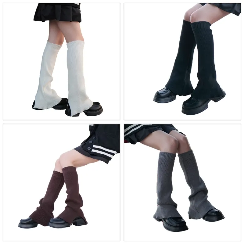 Winter Fall Knitted Leg Warmers Japanese Korean Wide Leg