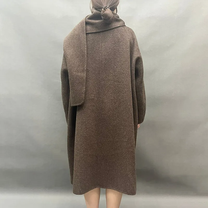 Red Long Winter Wool Trench Coat 4512 Red Long Winter Wool Trench Coat 4512