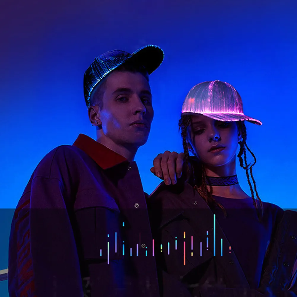 Fiber Optic LED Baseball Hat USB Rechargeable... From  display picture 2