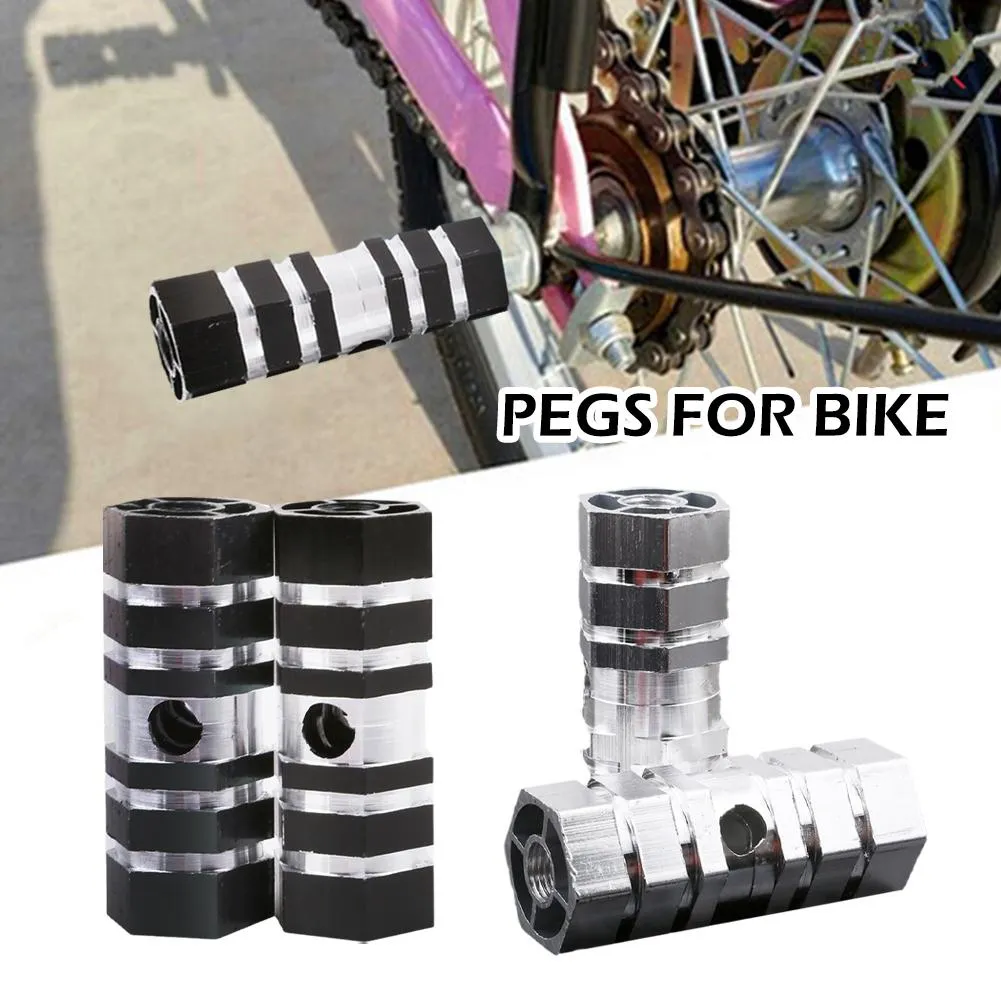 Bike Pedals Axle Foot Rest Pegs Aluminum Alloy Anti Slip Rear Feet