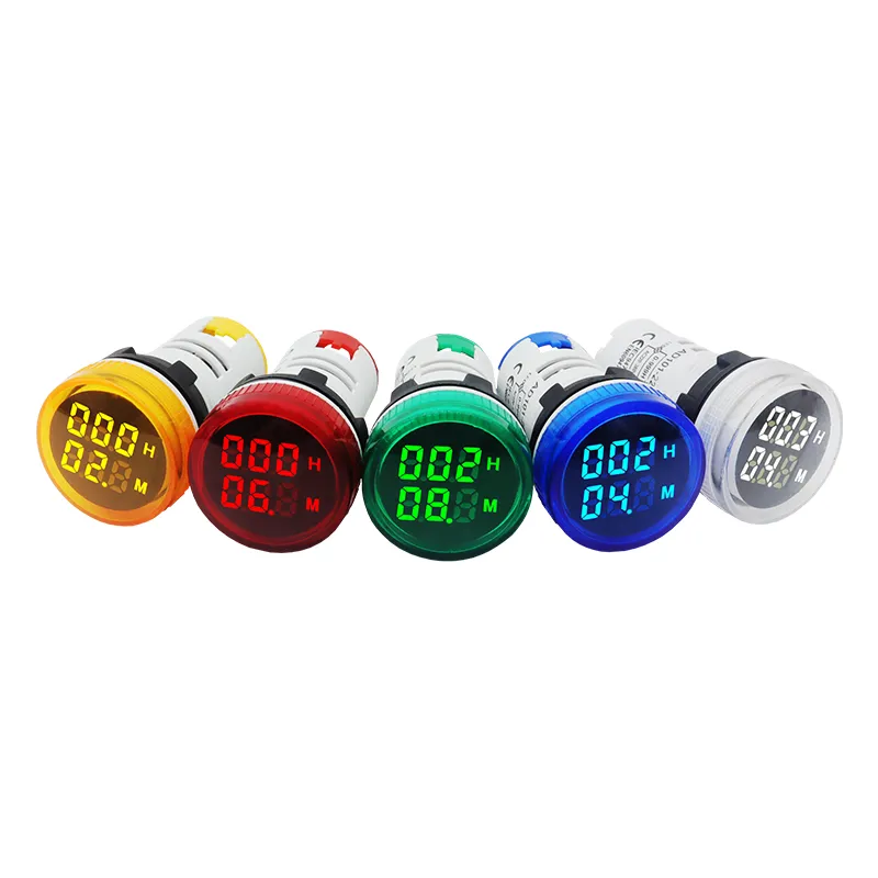 Led Timer Machine Plate Mini 22mm Red LED Digital Display Panel Timer Meter 0-999H 0-60M AC220 ...