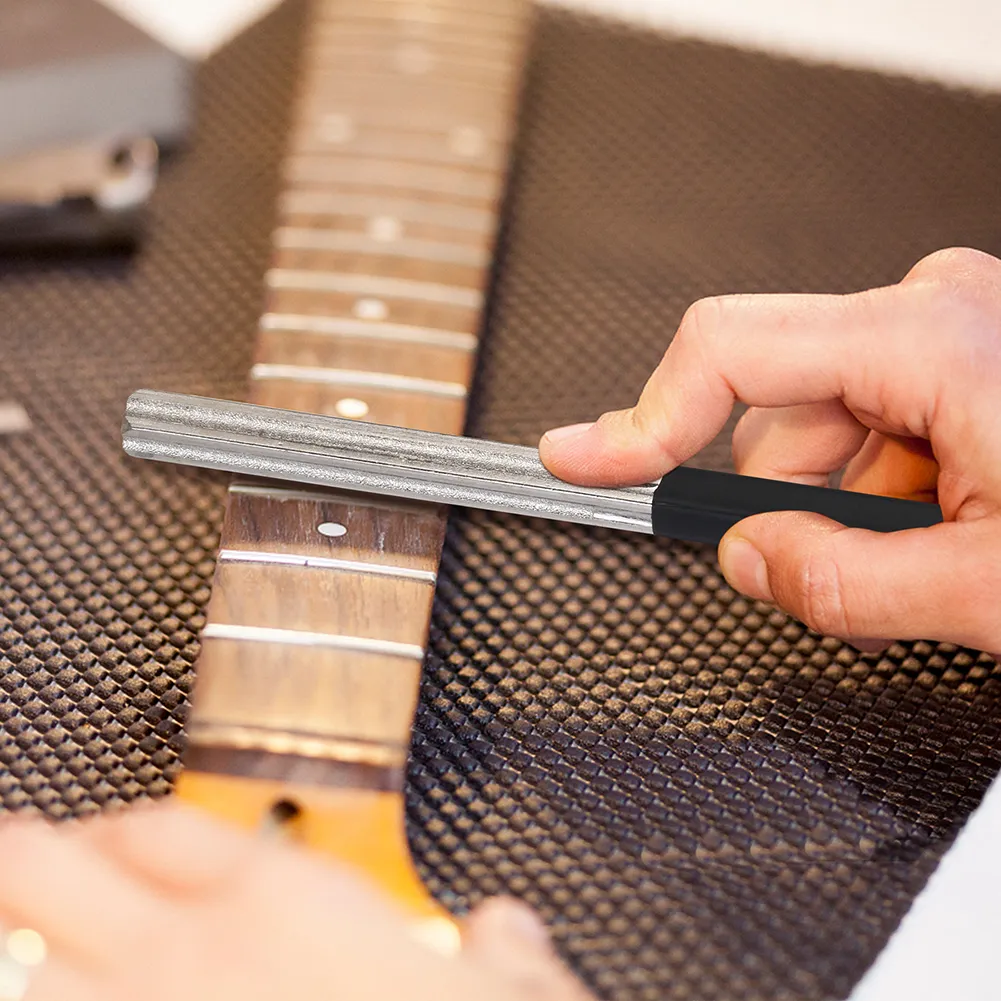 Lime à Biseau 45° Pour Frettes De Guitare - Outil Luthier Professionnel - Manche En Érable - Pour Guitare/Basse/Ukulélé